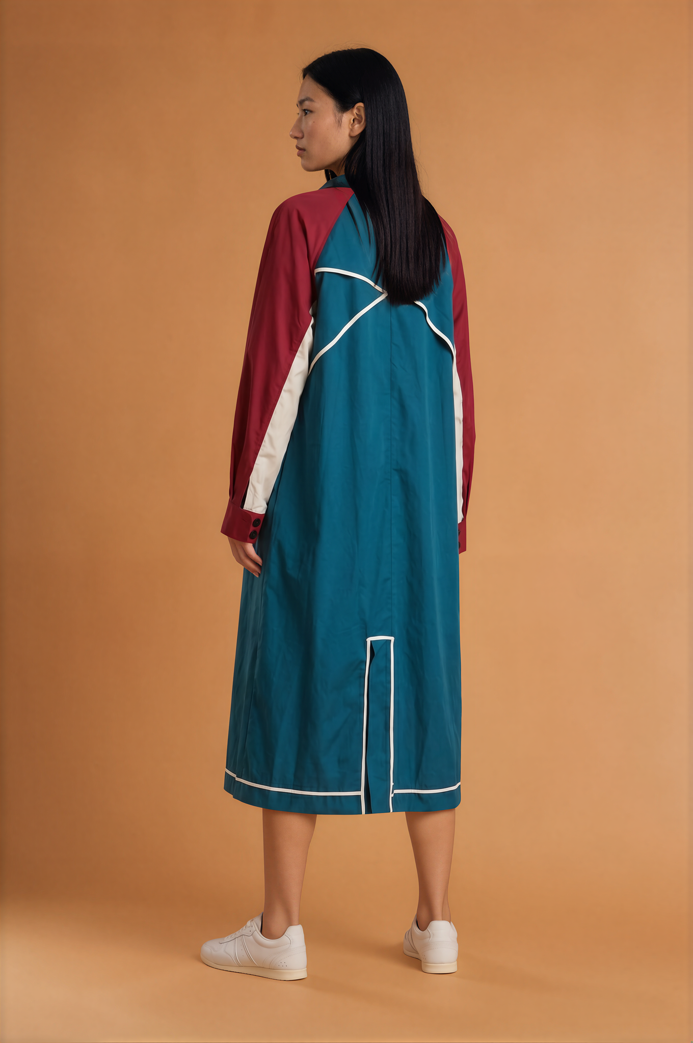 Rhiannon Color Contrast Trench