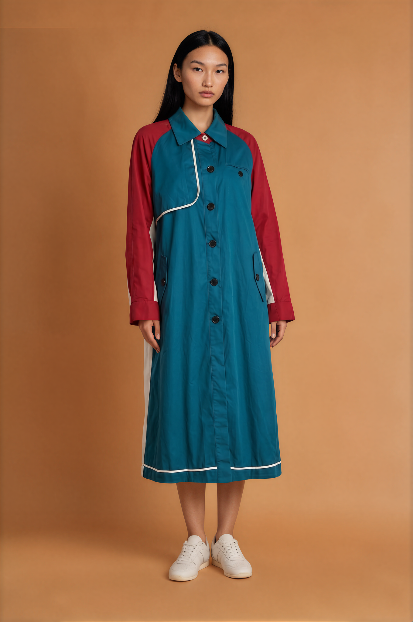 Rhiannon Color Contrast Trench