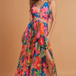 Adri Tropics Pleated Maxi