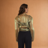 Green Sheer Long Sleeve Top