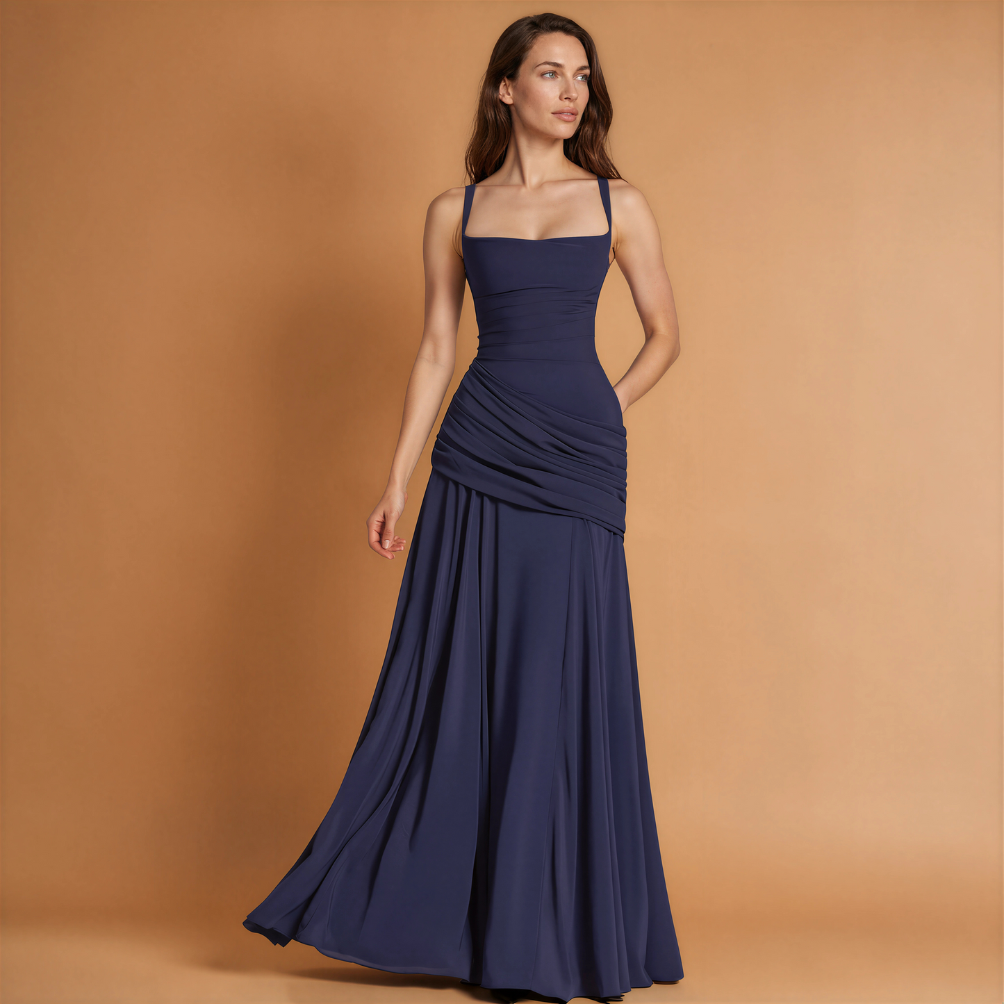 Allie Draped Maxi Dress