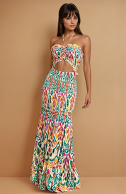 Azteca Scrunch Maxi Dress