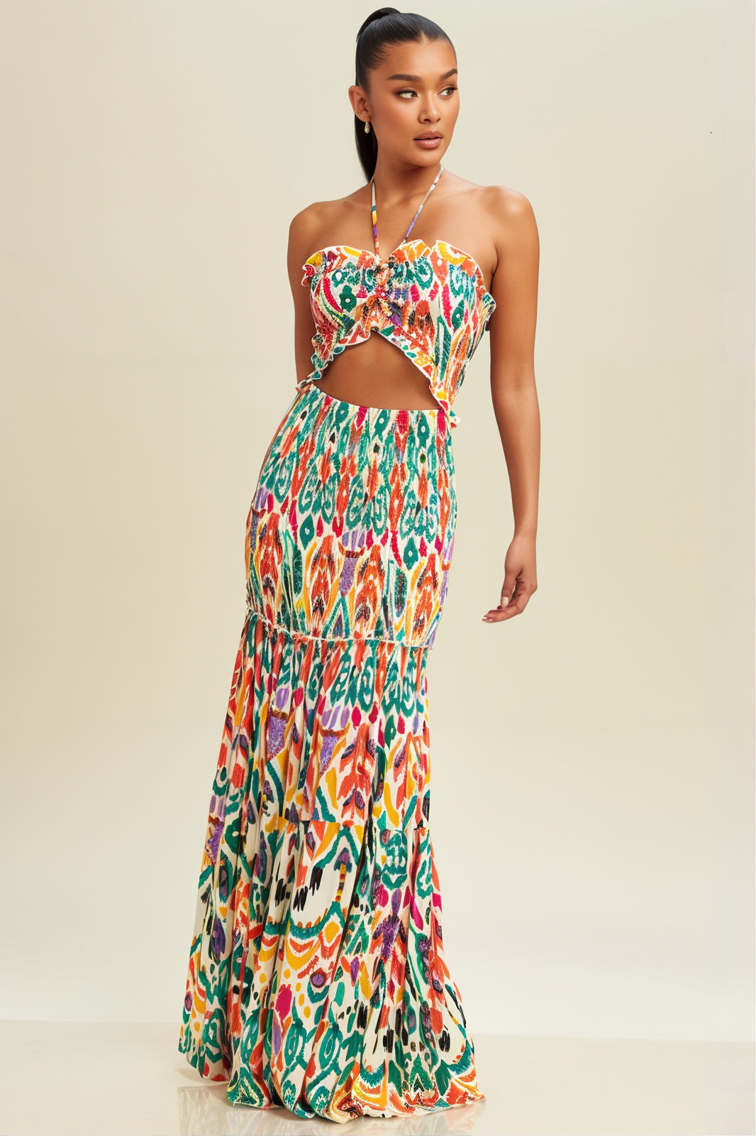 Azteca Scrunch Maxi Dress