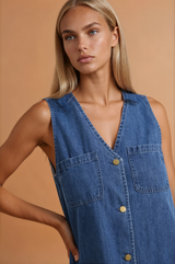 Gabby Blue Denim Dress