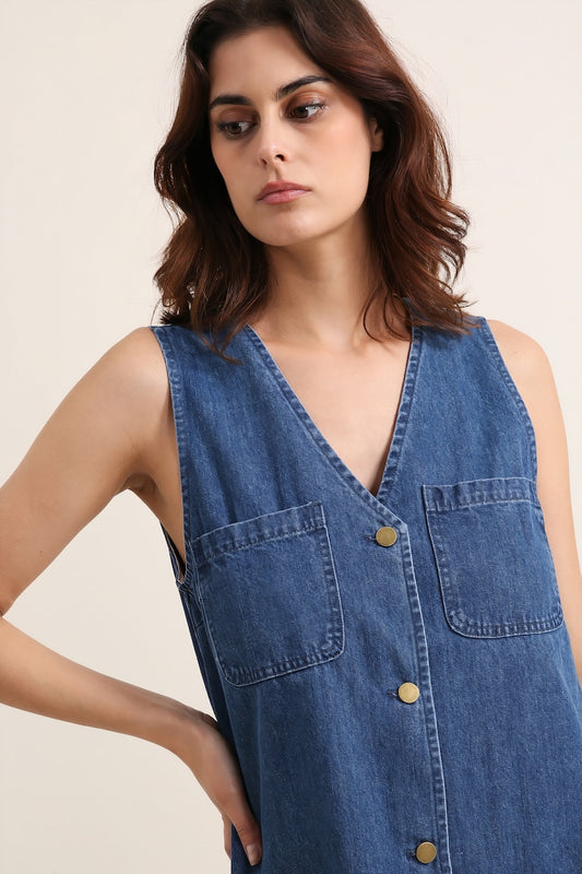 Gabby Blue Denim Dress