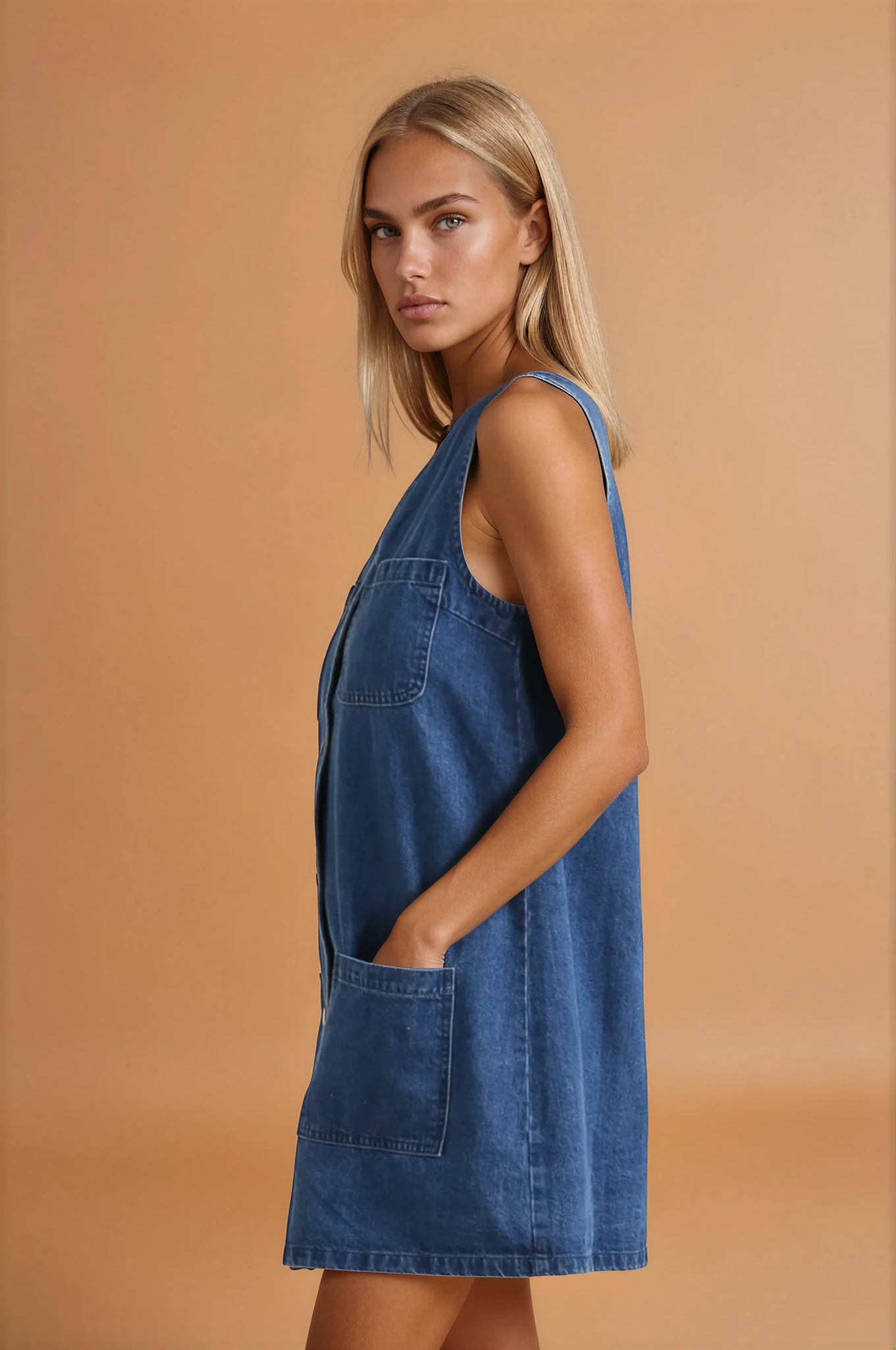 Gabby Blue Denim Dress