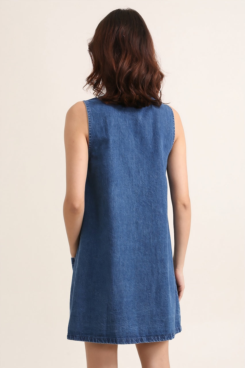 Gabby Blue Denim Dress