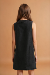 Gabby Black Denim Dress