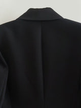 Silk Satin Padded Blazer