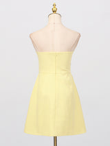 Three Dimensional Floral Sleeveless Tube Dress
