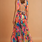 Adri Tropics Pleated Maxi