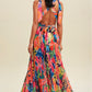 Adri Tropics Pleated Maxi