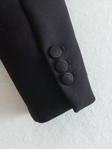 Silk Satin Padded Blazer