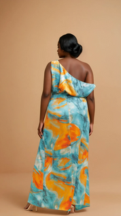 Eve Oura Slit Satin Dress