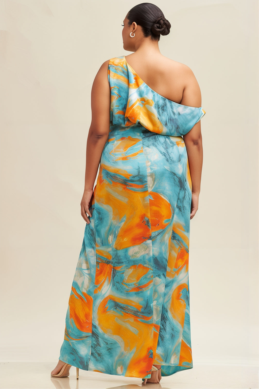 Eve Oura Slit Satin Dress