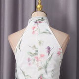 Floral Printed Ribbon Maxi Dress