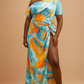 Eve Oura Slit Satin Dress