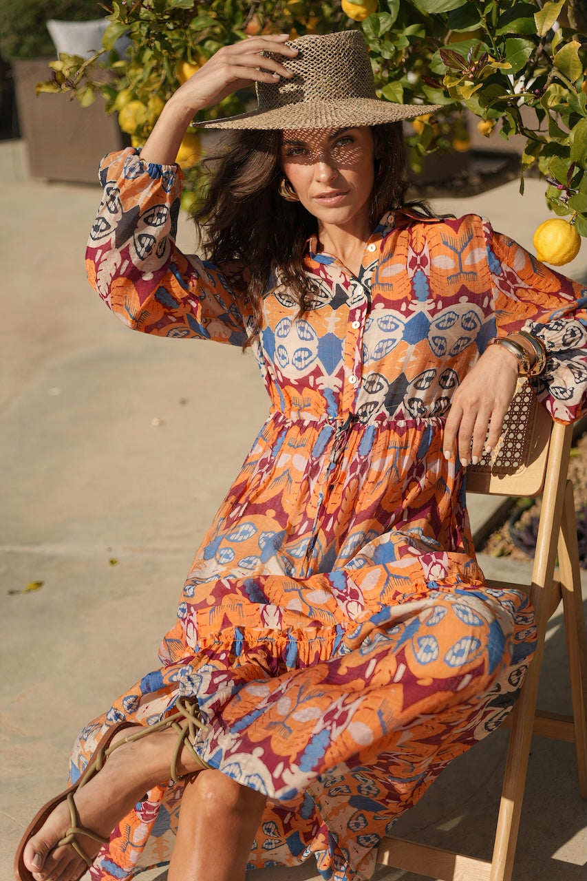 Elena Button Down Maxi Dress