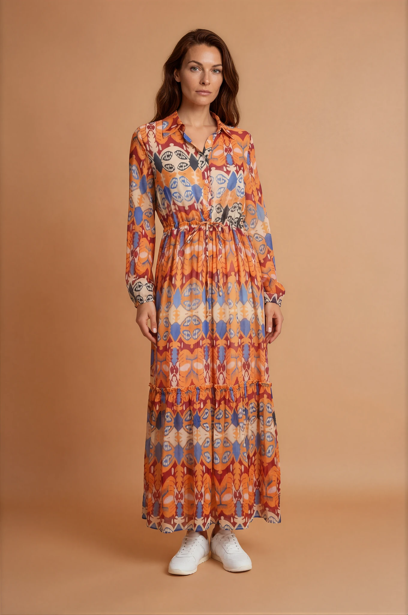 Elena Button Down Maxi Dress