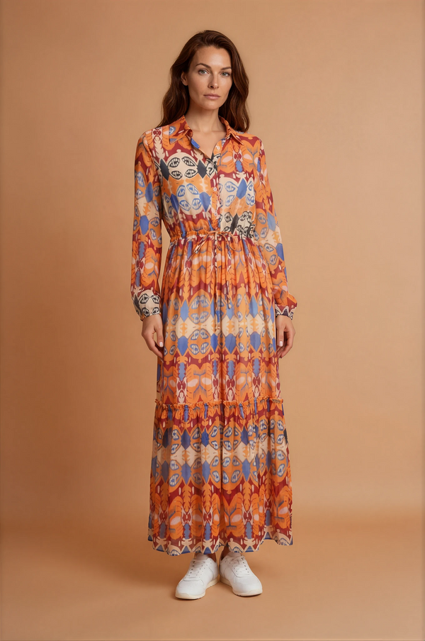 Elena Button Down Maxi Dress