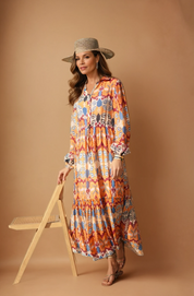Elena Button Down Maxi Dress