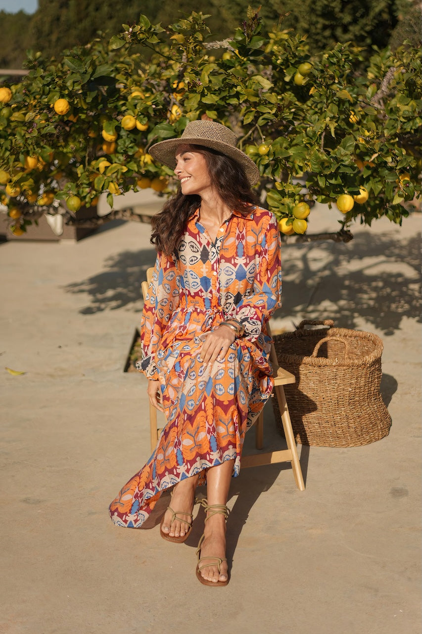 Elena Button Down Maxi Dress