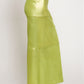 Green Metallic Maxi Skirt