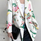 Autumn Fruit Printed Double Breasted Casual Blazer