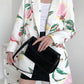 Autumn Fruit Printed Double Breasted Casual Blazer
