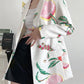 Autumn Fruit Printed Double Breasted Casual Blazer