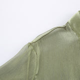 Green Sheer Long Sleeve Top