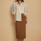 Brown Corner Tie Skirt