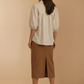 Brown Corner Tie Skirt