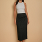 Black Corner Tie Skirt