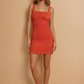 Biance Burnt Orange Mini Dress