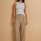 Beige High Waist Pants