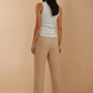 Beige High Waist Pants