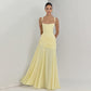 Elegant Graceful Sexy Dress Low Cut Sling Dress Solid Color Waist Tight Backless Fishtail Dress Maxi Dress for Women