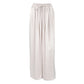 Women Solid Color Satin Imitation Acetate Trousers Women Commuting Elegant High Grade Casual Loose Wide Leg Pants