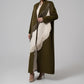 Early Autumn Heavy Industry Tassel Stitching Personality Cutting Long Overcoat Outerwear Women
