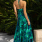 Calista Green Orchid Maxi Dress