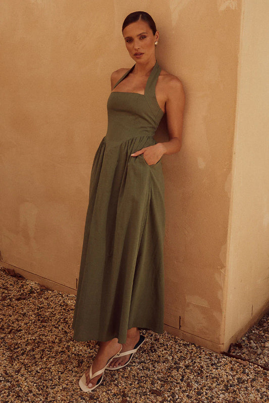 Locklea Olive Maxi Dress