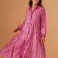 Rose Button Down Maxi Dress