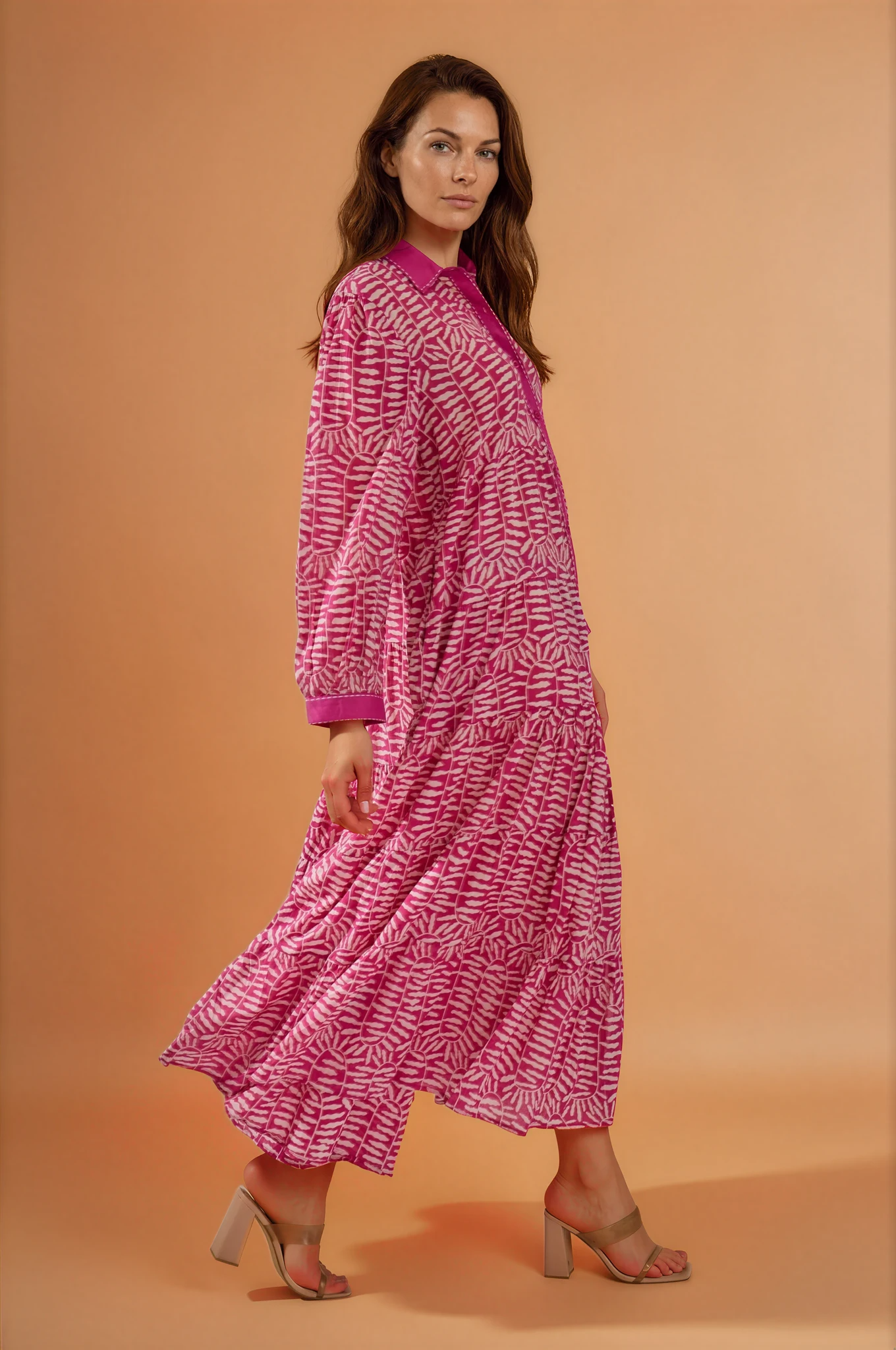 Rose Button Down Maxi Dress