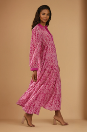 Rose Button Down Maxi Dress