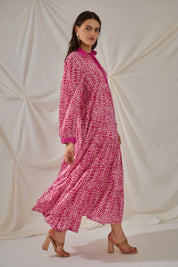 Rose Button Down Maxi Dress