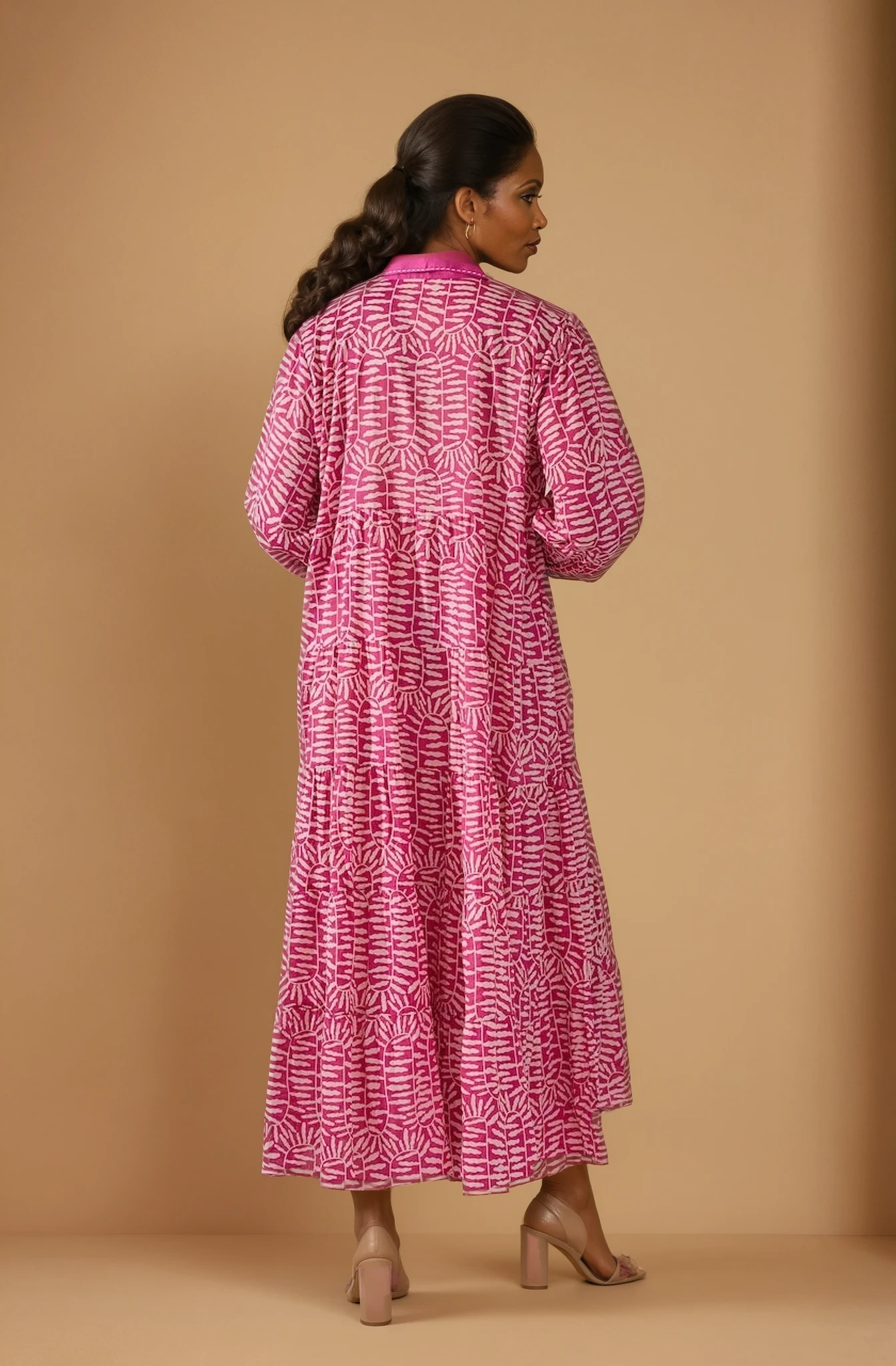 Rose Button Down Maxi Dress