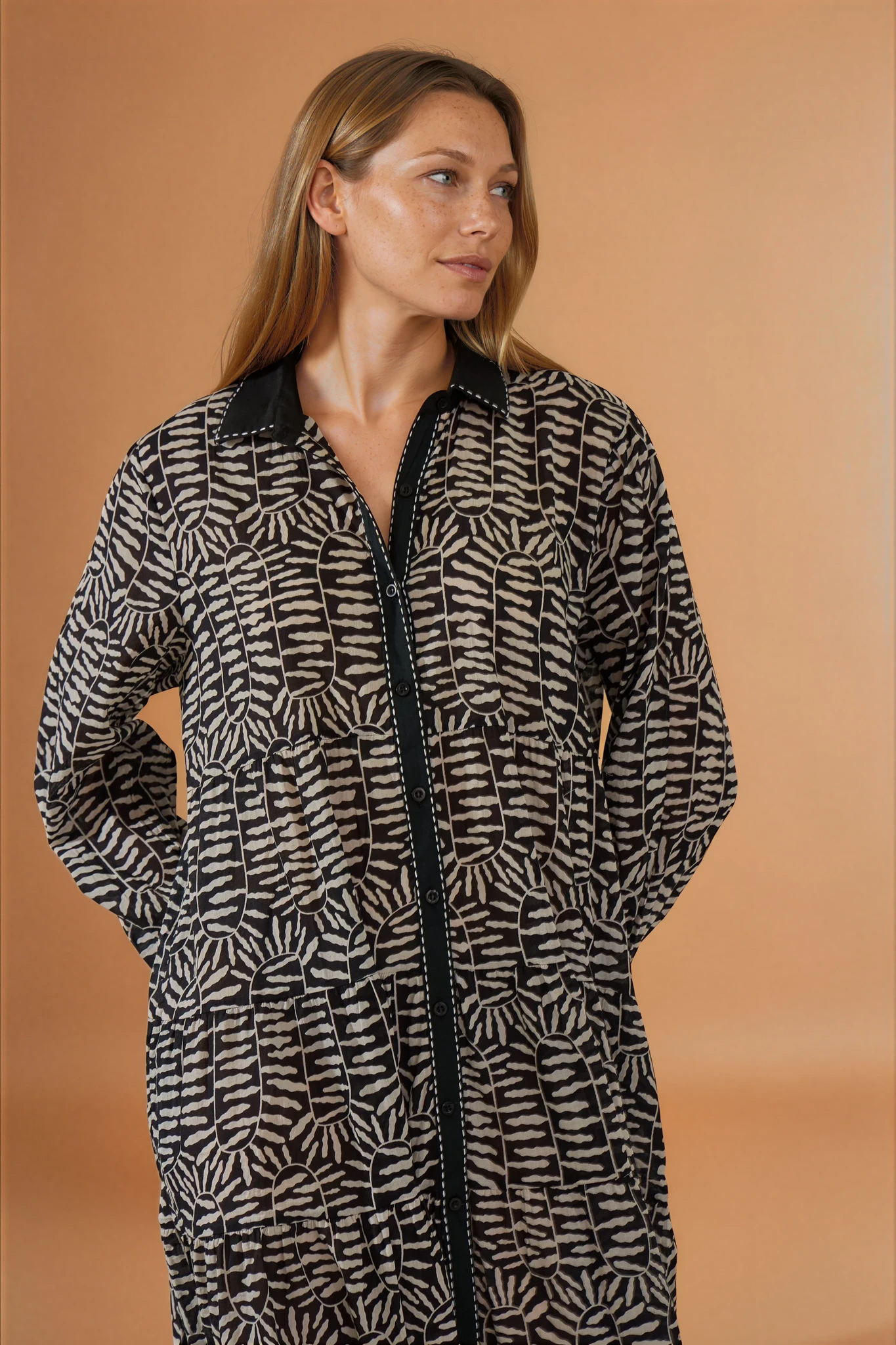 Black Button Down Maxi Dress