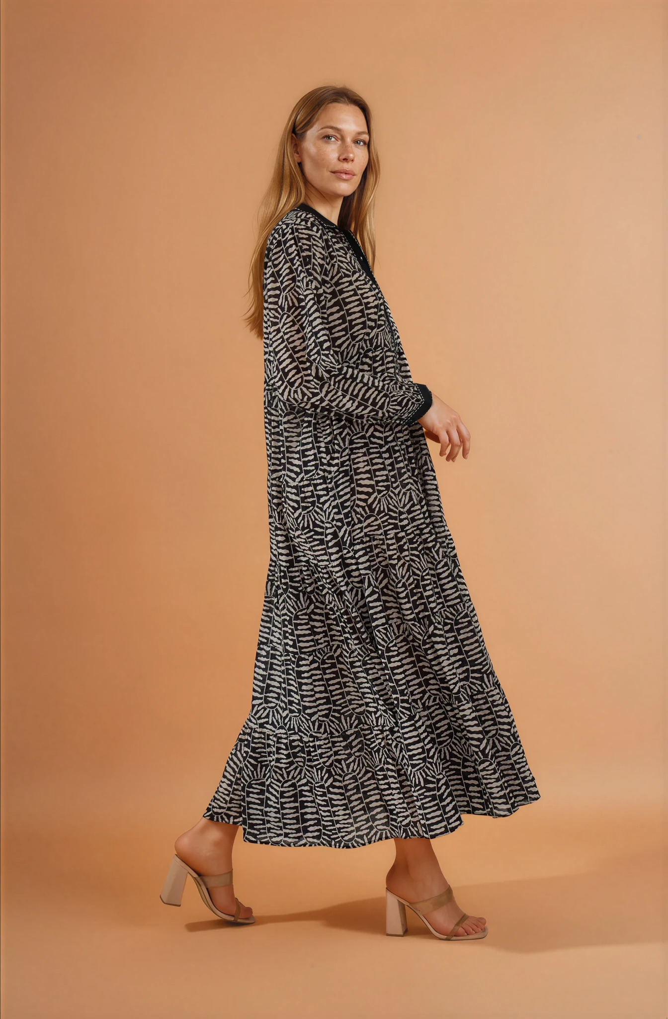 Black Button Down Maxi Dress