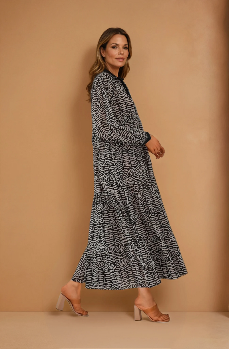 Black Button Down Maxi Dress